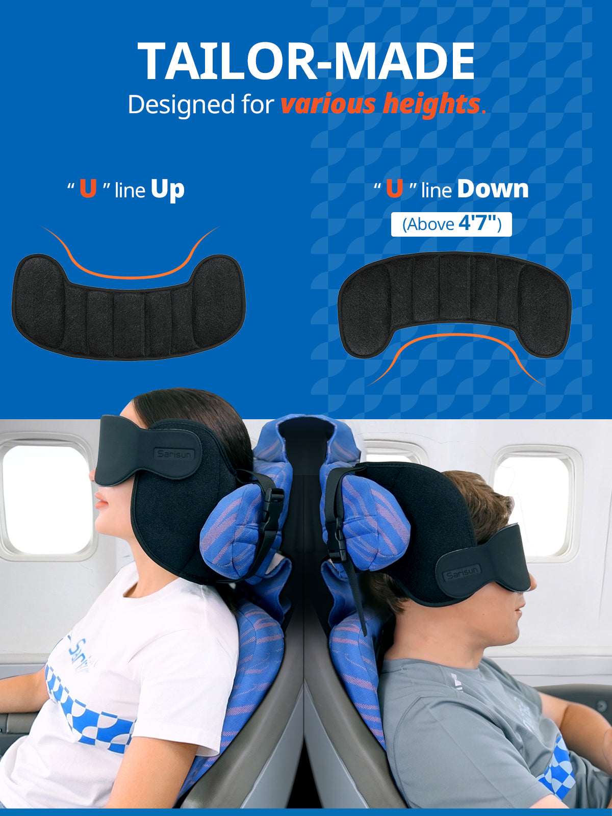 sarisun long head pad travel pillow p1